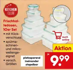 Netto Marken-Discount Kitchen Club Frischhaltedosen-Set Angebot