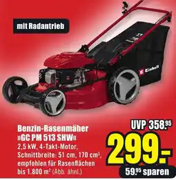 B1 Discount Baumarkt Einhell Benzin-Rasenmäher GC PM 513 SHW Angebot