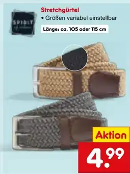 Netto Marken-Discount Spirit of Colours Stretchgürtel Angebot