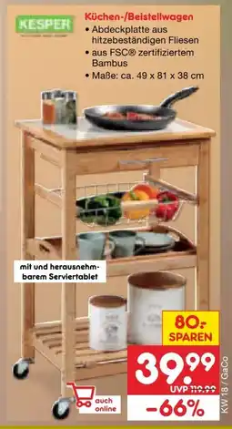 Netto Marken-Discount Kesper Küchenwagen Angebot