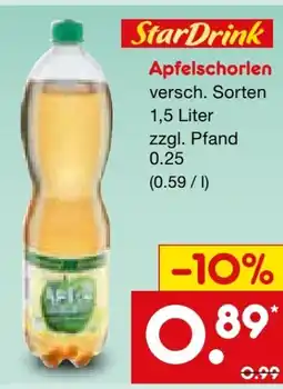 Netto Marken-Discount Star Drink Apfelschorle Angebot