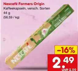 Netto Marken-Discount Nescafé Farmers Origins Kaffeekapseln Angebot