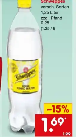 Netto Marken-Discount Schweppes Tonic Water Angebot