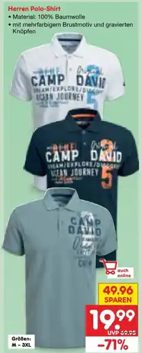 Netto Marken-Discount Camp David Herren Polo-Shirt Angebot
