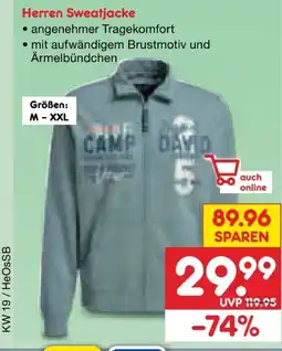 Netto Marken-Discount Camp David Herren Sweatjacke Angebot