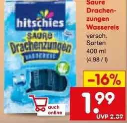 Netto Marken-Discount Hitschler Hitschies Saure Drachenzungen Wassereis Angebot