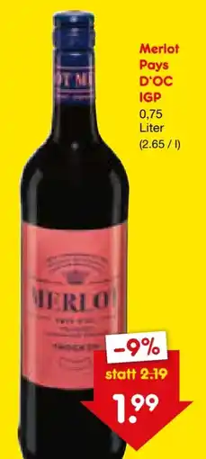 Netto Marken-Discount Merlot Pays d‘Oc Angebot