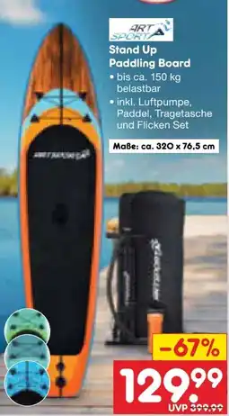 Netto Marken-Discount ArtSport Stand Up Paddling Board Angebot