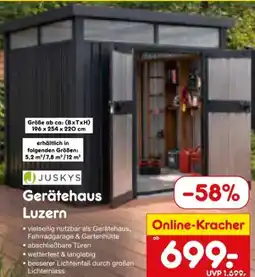 Netto Marken-Discount Juskys Gerätehaus Luzern Angebot