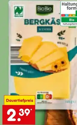 Netto Marken-Discount BioBio Bio-Bergkäse Scheiben Angebot
