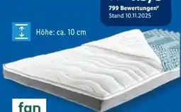 Lidl f.a.n. 7-Zonen-Kaltschaum-Topper Big Komfort Plus Angebot