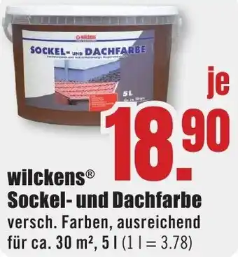B1 Discount Baumarkt wilckens Sockel- und Dachfarbe Angebot