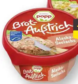 Scheck-in-Center Popp Feinkost Brotaufstrich Alaska-Seelachs Angebot
