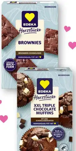 Edeka Edeka Herzstücke Backmischung XXL Triple Chocolate Muffins Angebot