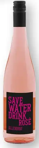Edeka Allendorf Save Water Drink Rose Angebot