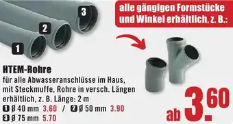 B1 Discount Baumarkt HTEM-Rohre Angebot