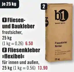 B1 Discount Baumarkt b1 Fliesenkleber flexibel Angebot