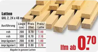 B1 Discount Baumarkt Latten Angebot