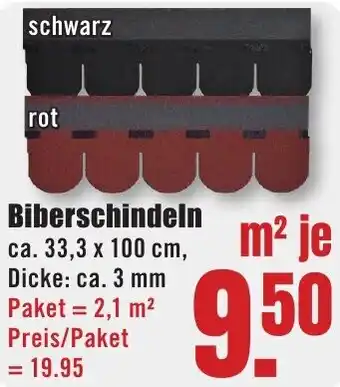 B1 Discount Baumarkt Biberschindeln Angebot
