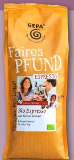 REWE Center Gepa Faires Pfund Bio Espresso Angebot