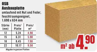B1 Discount Baumarkt OSB Ausbauplatte Angebot