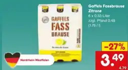 Netto Marken-Discount Gaffels Fassbrause Zitrone Angebot