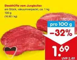 Netto Marken-Discount Jungbullen-Steakhüfte Angebot