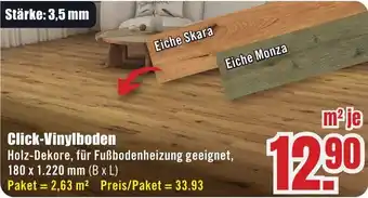 B1 Discount Baumarkt Click-Vinylboden Angebot
