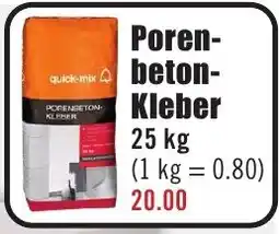 B1 Discount Baumarkt quick-mix Porenbeton Kleber Angebot
