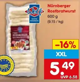 Netto Marken-Discount Wolf Nürnberger Rostbratwurst Angebot