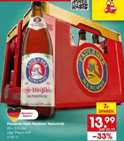 Netto Marken-Discount Paulaner Hefe-Weißbier Naturtrüb Angebot