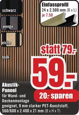 B1 Discount Baumarkt Akustik Paneel Angebot