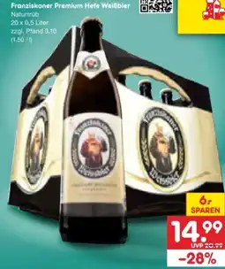 Netto Marken-Discount Franziskaner Premium Hefe-Weissbier Angebot