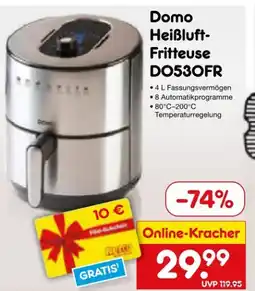 Netto Marken-Discount Domo Heißluft-Fritteuse DO530FR Angebot