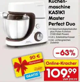 Netto Marken-Discount Krups Küchenmaschine Master Perfect Duo KA51K1 Angebot