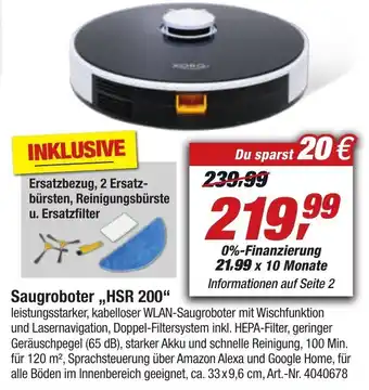 toom Baumarkt Saugroboter HSR 200 Angebot