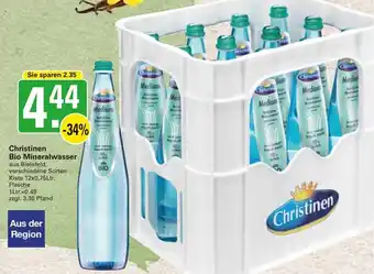 WEZ Christinen Bio Mineralwasser 12x0,75L Angebot