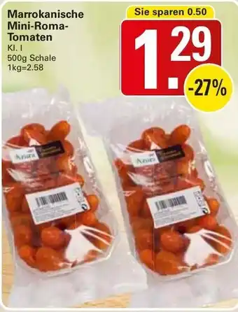 WEZ Marokkanische Mini Roma Tomaten 500g Angebot