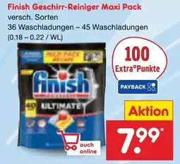 Netto Marken-Discount Finish Geschirr-Reiniger Maxi Pack Angebot