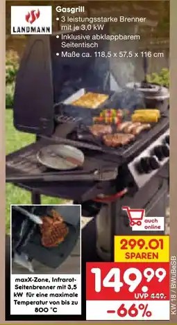 Netto Marken-Discount Landmann Gasgrill Angebot