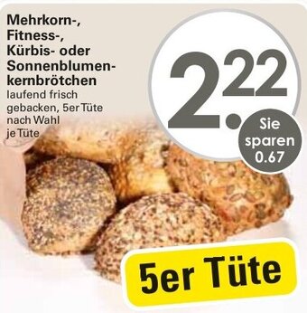 WEZ Mehrkorn, Fitness, Kürbis oder Sonnenblumenkernbrötchen Angebot