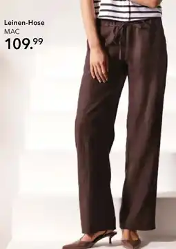Peek & Cloppenburg Hamburg Leinen-Hose MAC Angebot