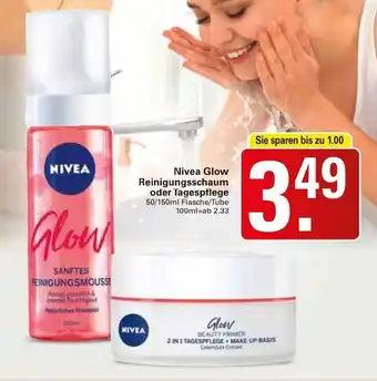 WEZ Nivea Glow Reinigungsschaum oder Tagespflege 50/150ml Angebot