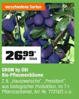 OBI GROW by OBI Bio-Pflaumenbäume Angebot