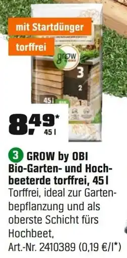 OBI GROW by OBI Bio-Garten- und Hoch- beeterde torffrei Angebot