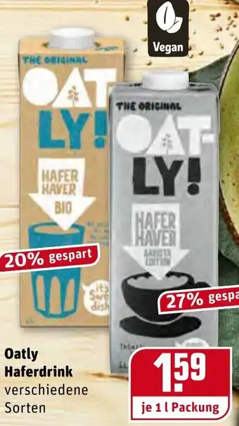 REWE Oatly Haferdrink 1L Angebot