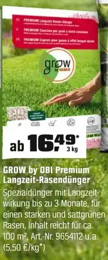 OBI GROW by OBI Premium Langzeit-Rasendünger Angebot