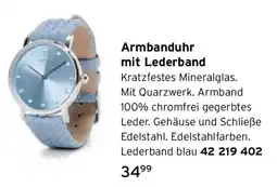 Tchibo Armbanduhr mit Lederband Angebot