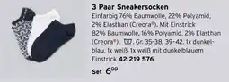 Tchibo 3 Paar Sneakersocken Angebot