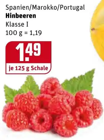 REWE Himbeeren 125g Angebot